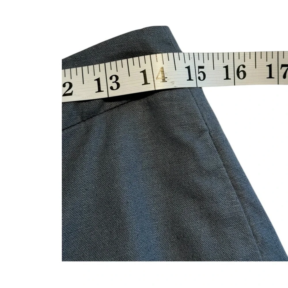 Open Edit Women's Wide Leg Pintuck Seam Trousers Gray‎ Blue Size Small NWOT